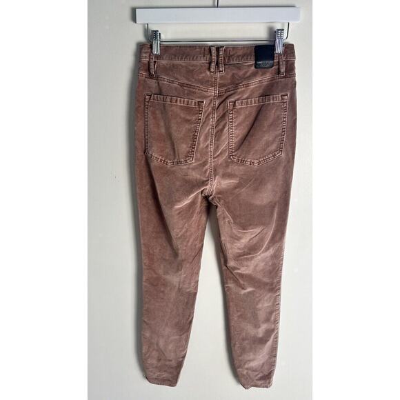 Free People Womens Dusky Pink Velvet‎ High Waisted Button Fly Sz 28 Pants - Picture 3 of 8
